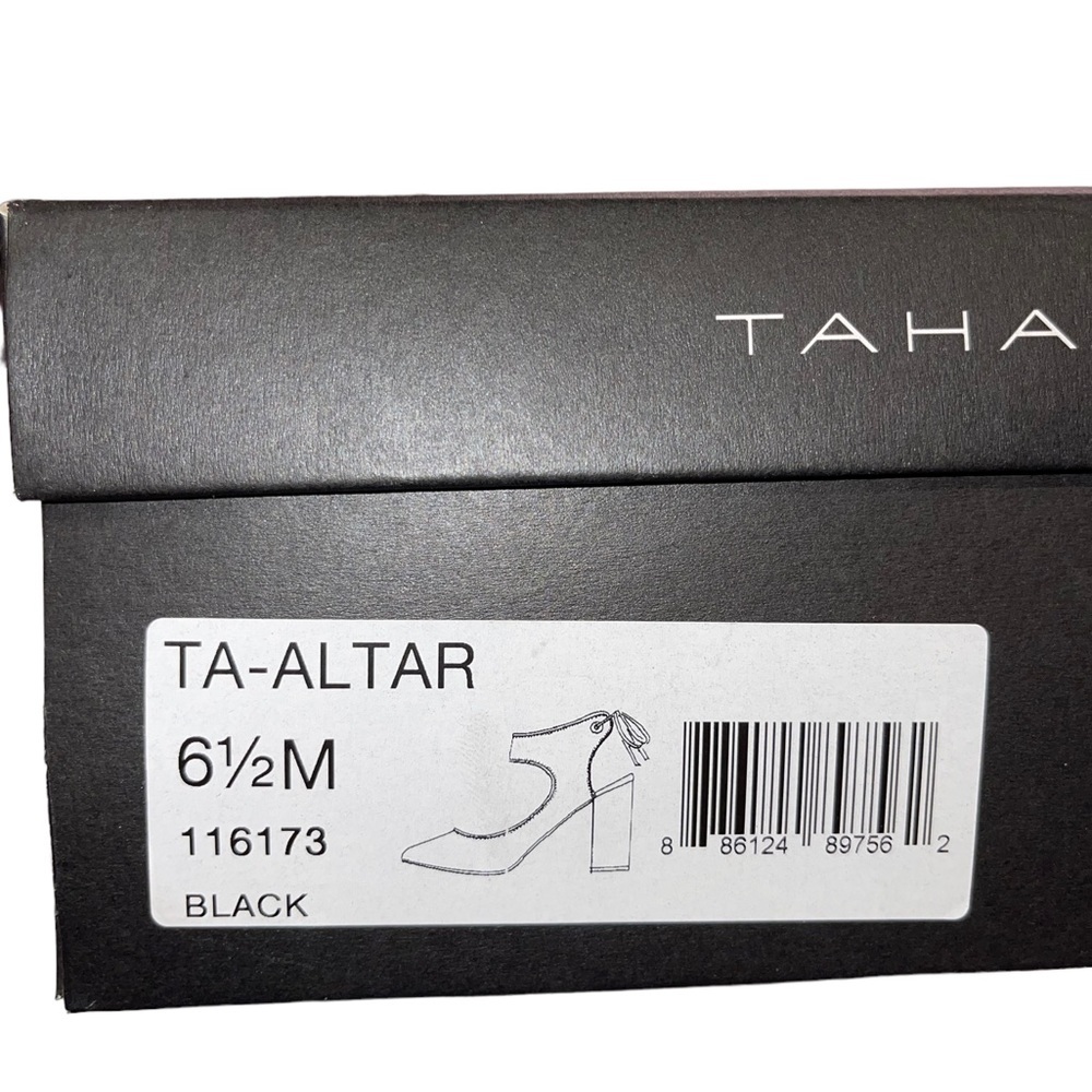 Tahari - black suede Sling-back pump - size 6.5 M - Picture 6 of 7